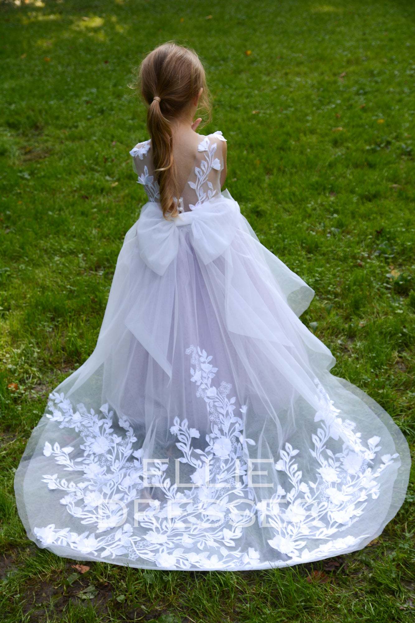 Purple Flower Girl Dress