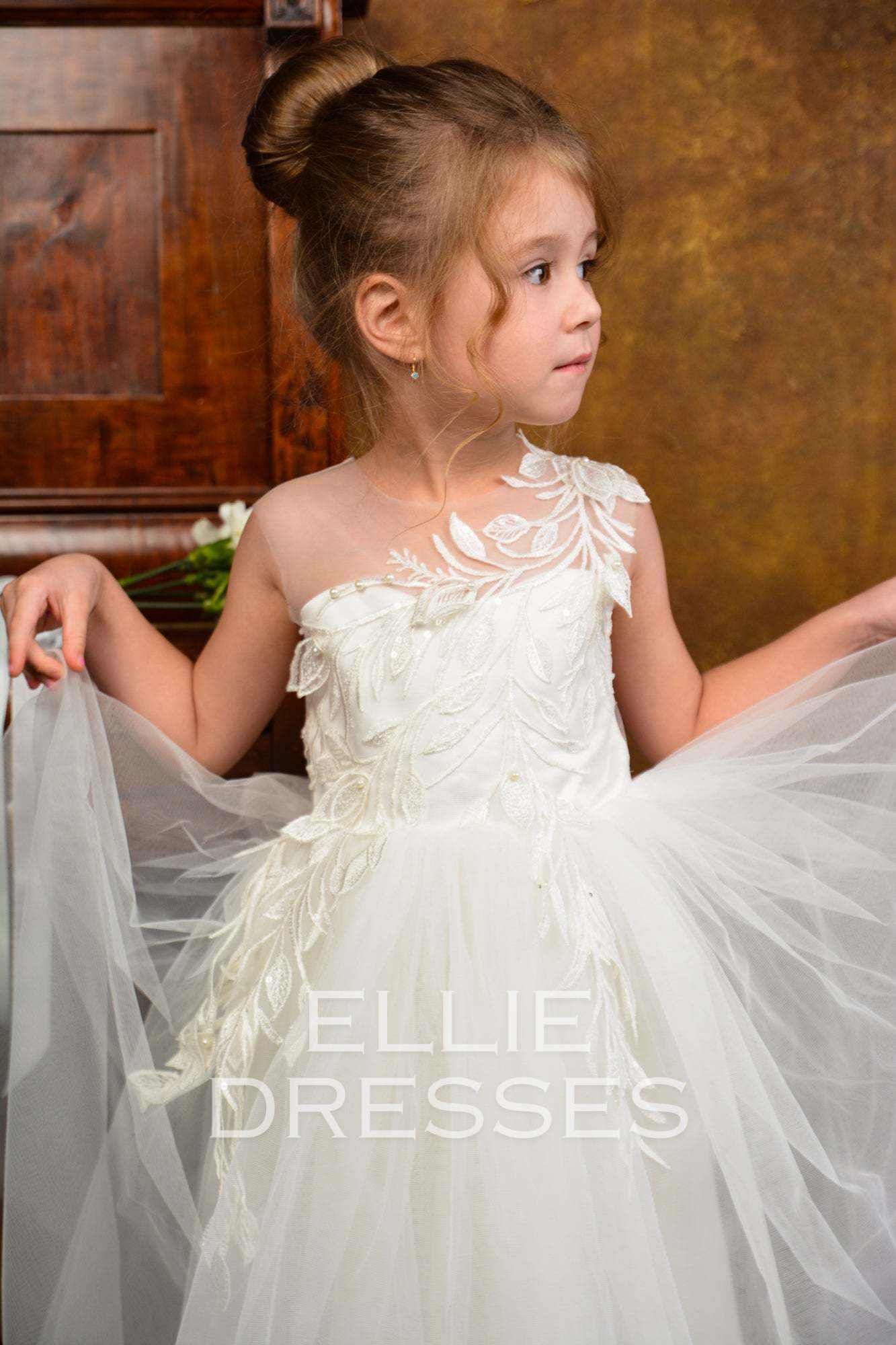 Puffy Flower Girl Dress