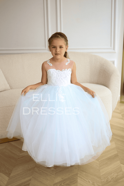 Light Blue Flower Girl Dress