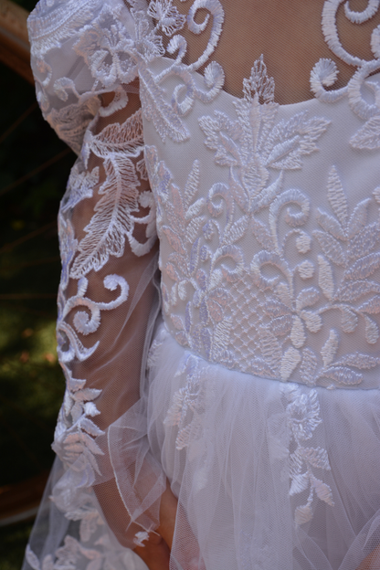 Exclusive White Victorian Gown