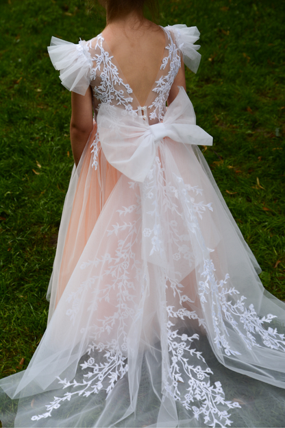 Orange Puffy Girl Dress