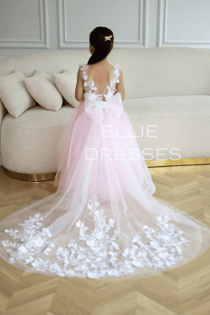 Pink Flower Girl Dress