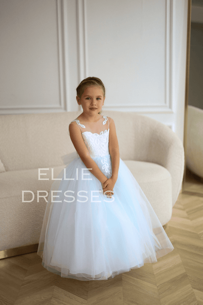 Light Blue Flower Girl Dress