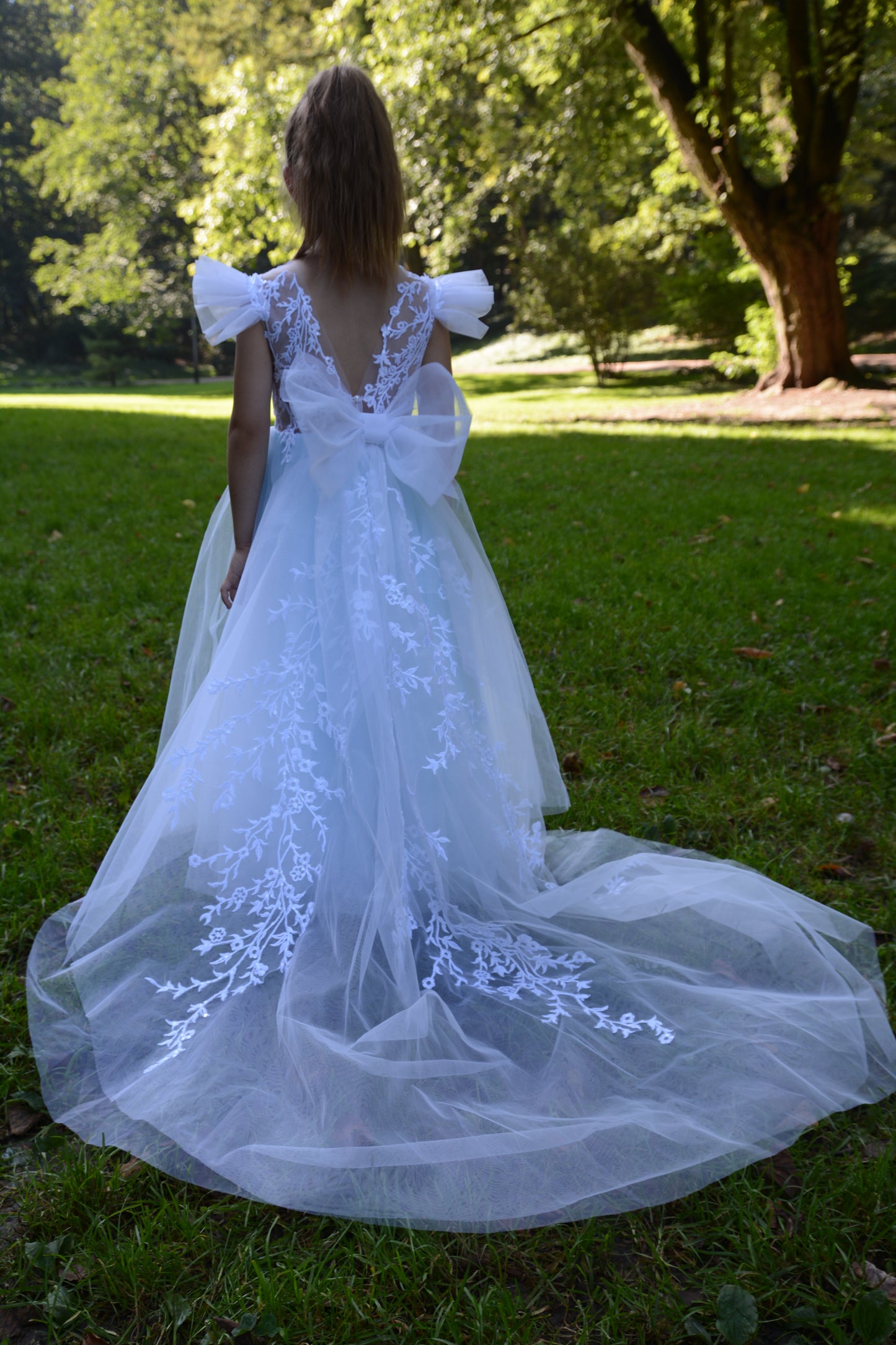 Light Blue Flower Girl Dress