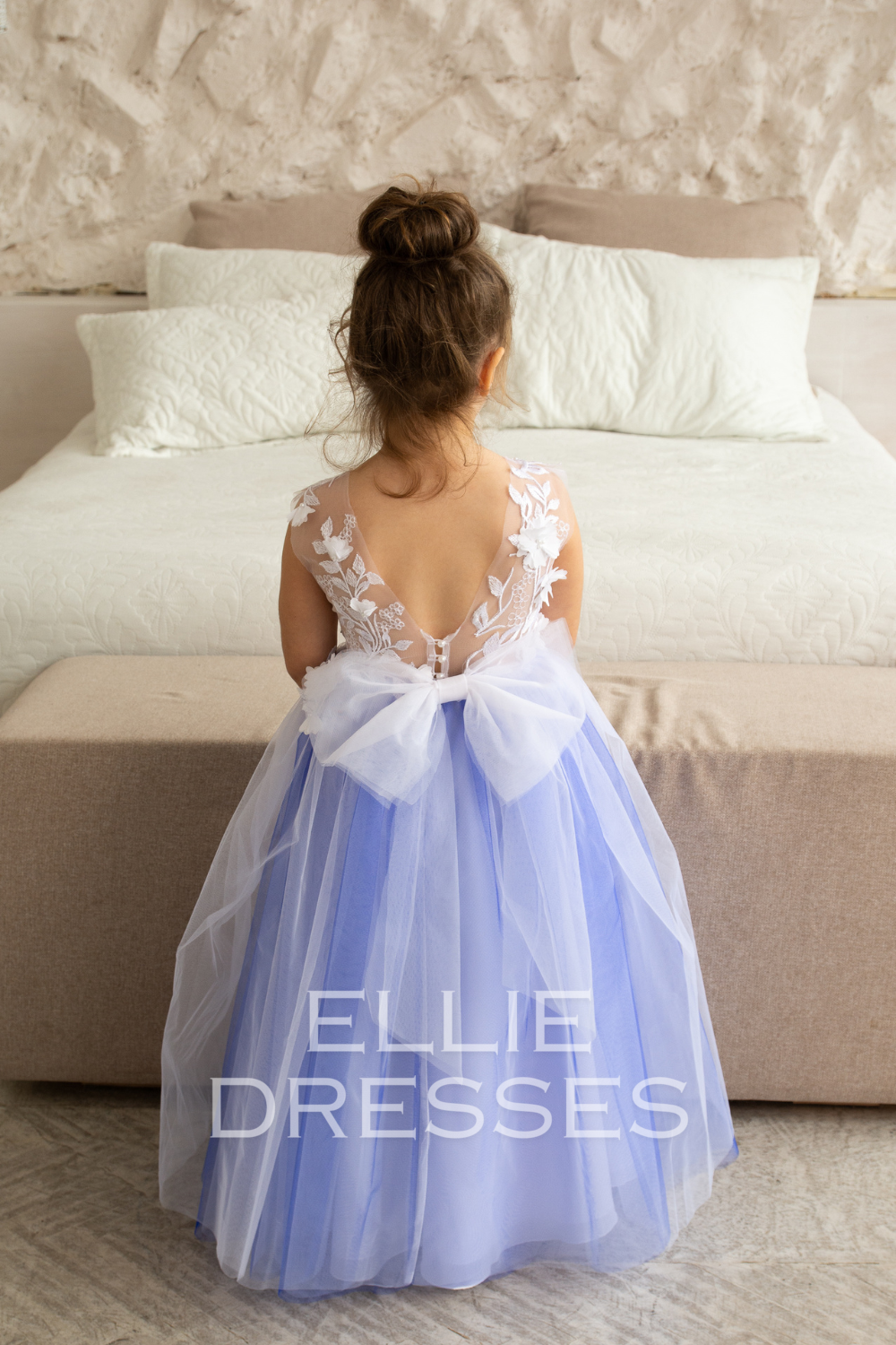 Electric Blue Flower Girl Dress