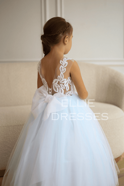 Light Blue Flower Girl Dress