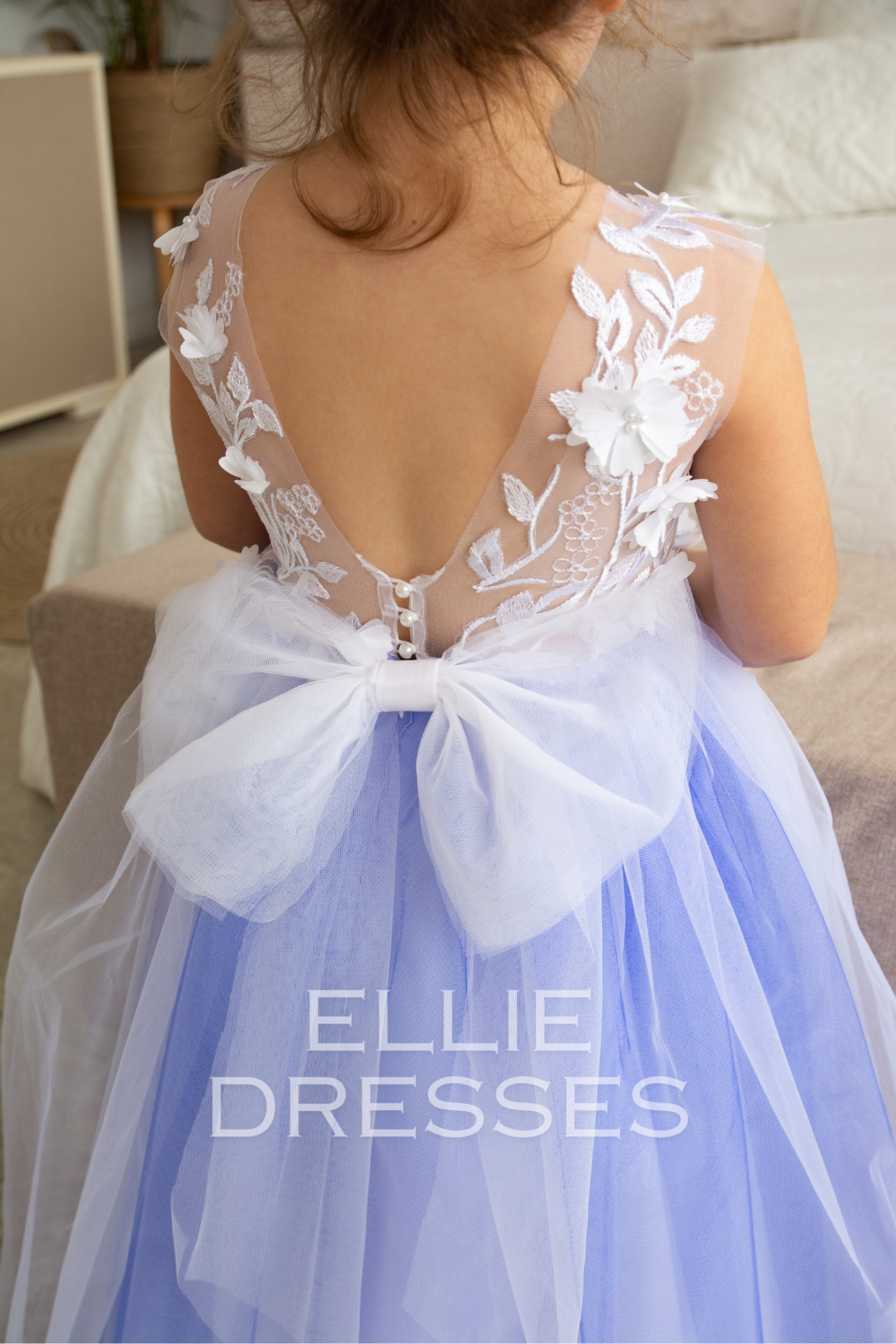 Electric Blue Flower Girl Dress