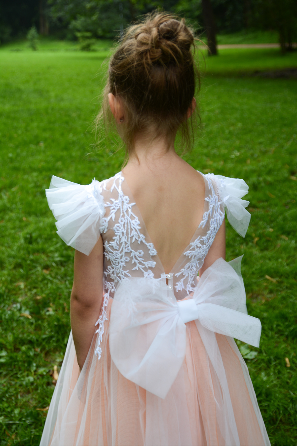 Orange Puffy Girl Dress