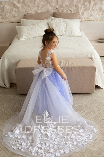 Electric Blue Flower Girl Dress