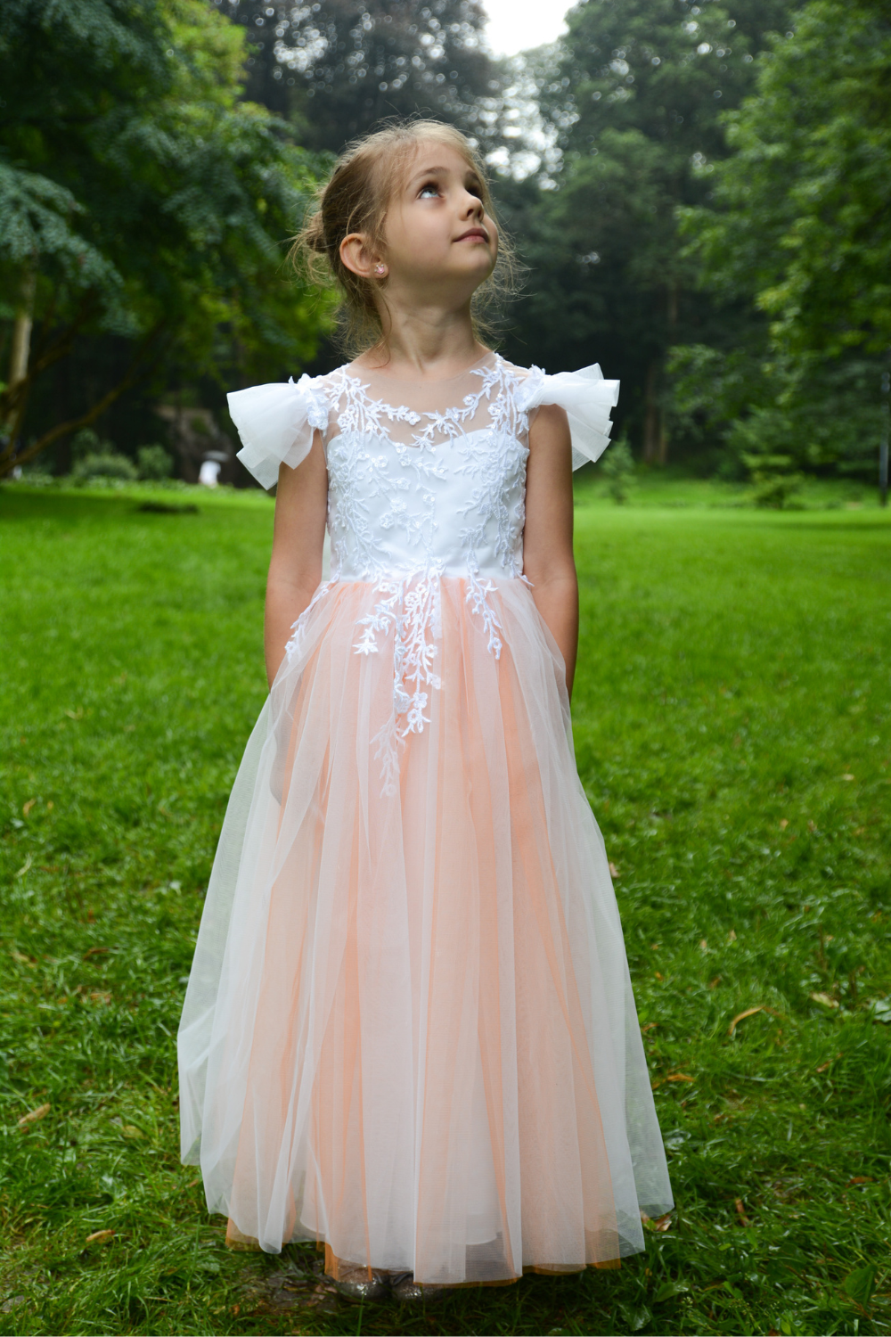 Orange Puffy Girl Dress