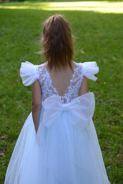 Light Blue Flower Girl Dress