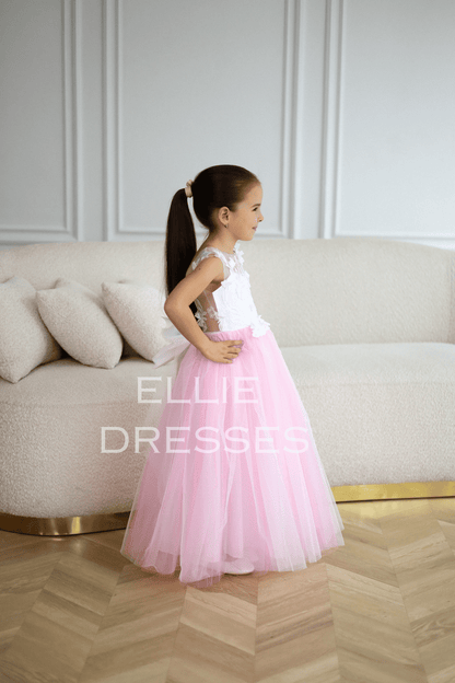 Pink Flower Girl Dress