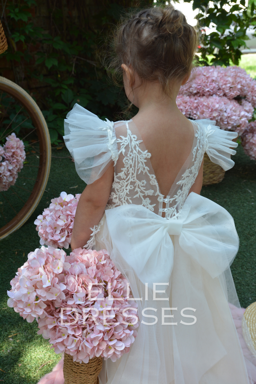 NEW! Nude Flower Girl Dress