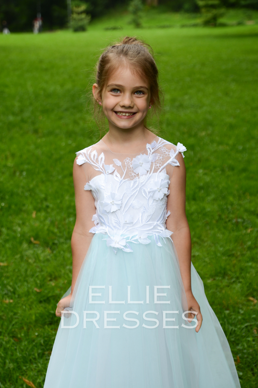 Mint Flower Girl Dress