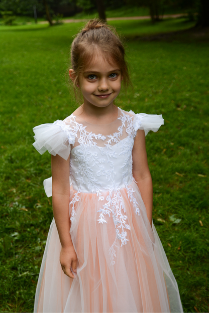 Orange Puffy Girl Dress