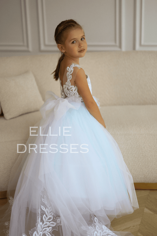 Light Blue Flower Girl Dress