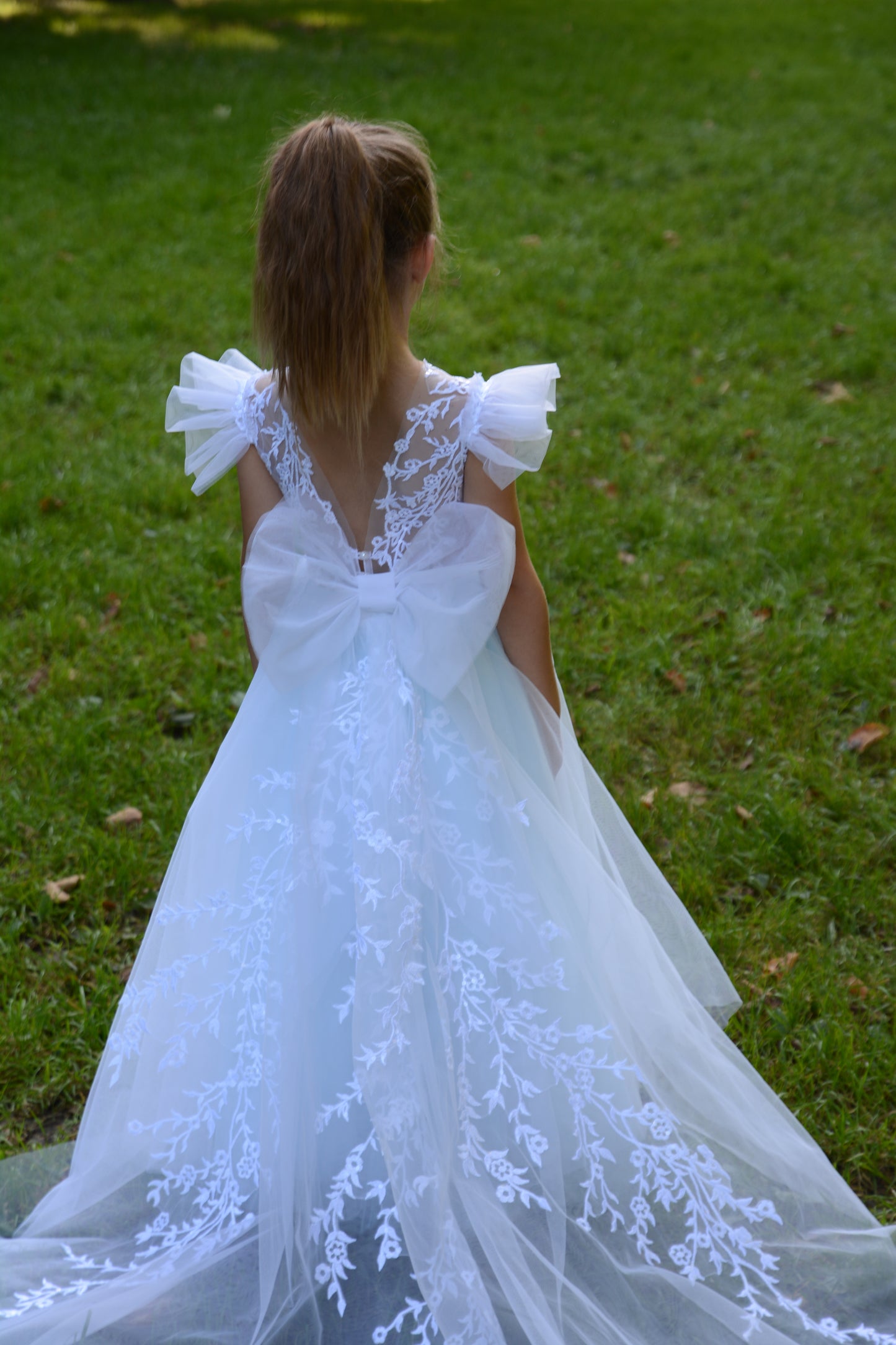 Light Blue Flower Girl Dress