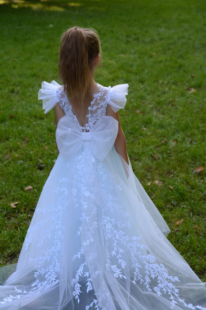 Light Blue Flower Girl Dress