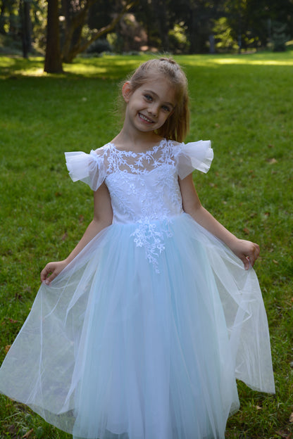 Light Blue Flower Girl Dress