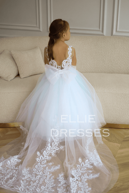 Light Blue Flower Girl Dress