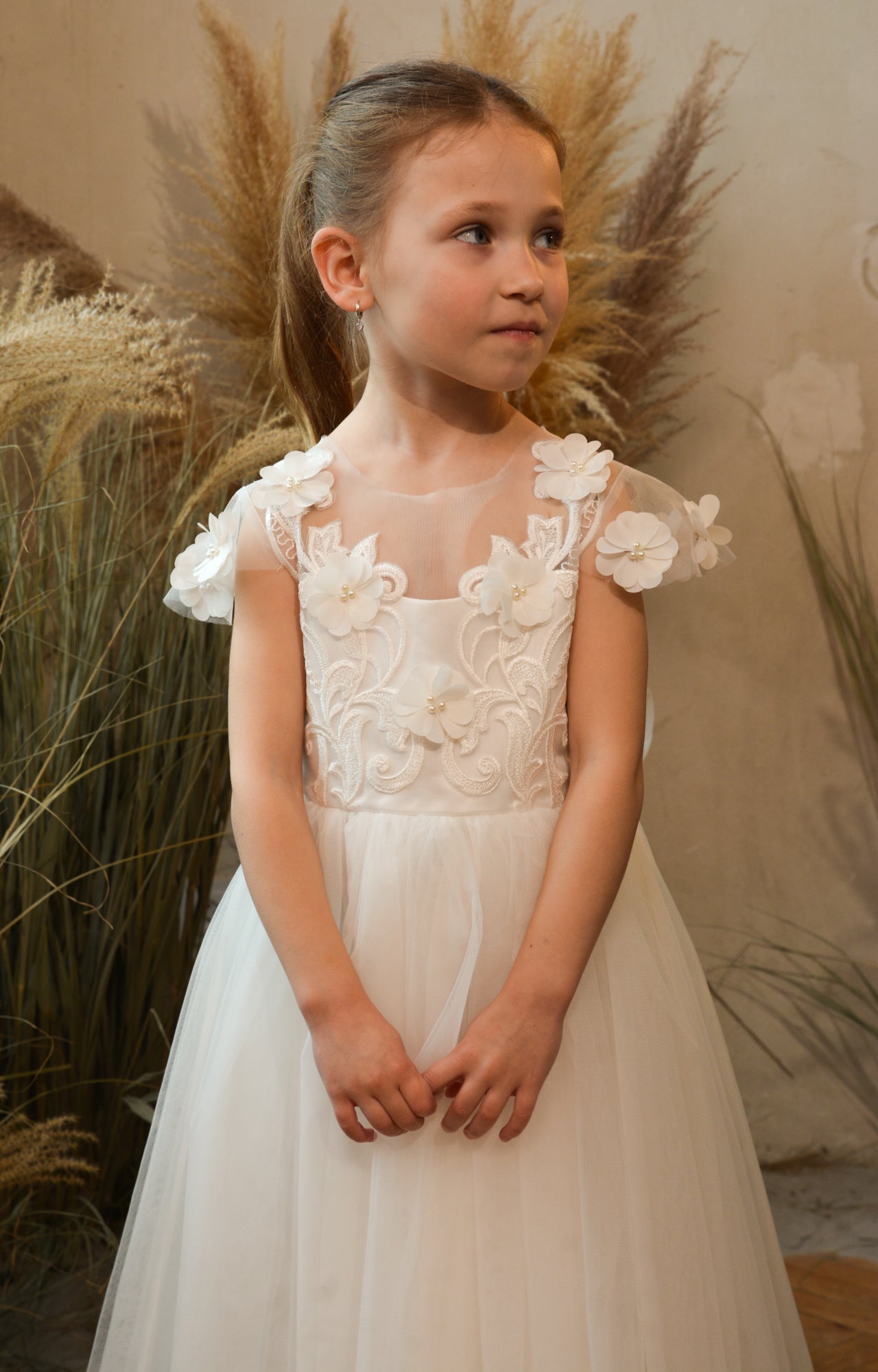 Girl Dress with Flowers