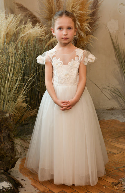 Girl Dress with Flowers