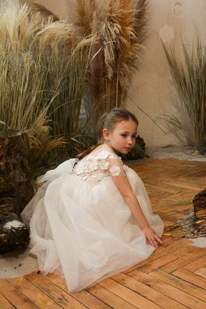 Girl Dress with Flowers