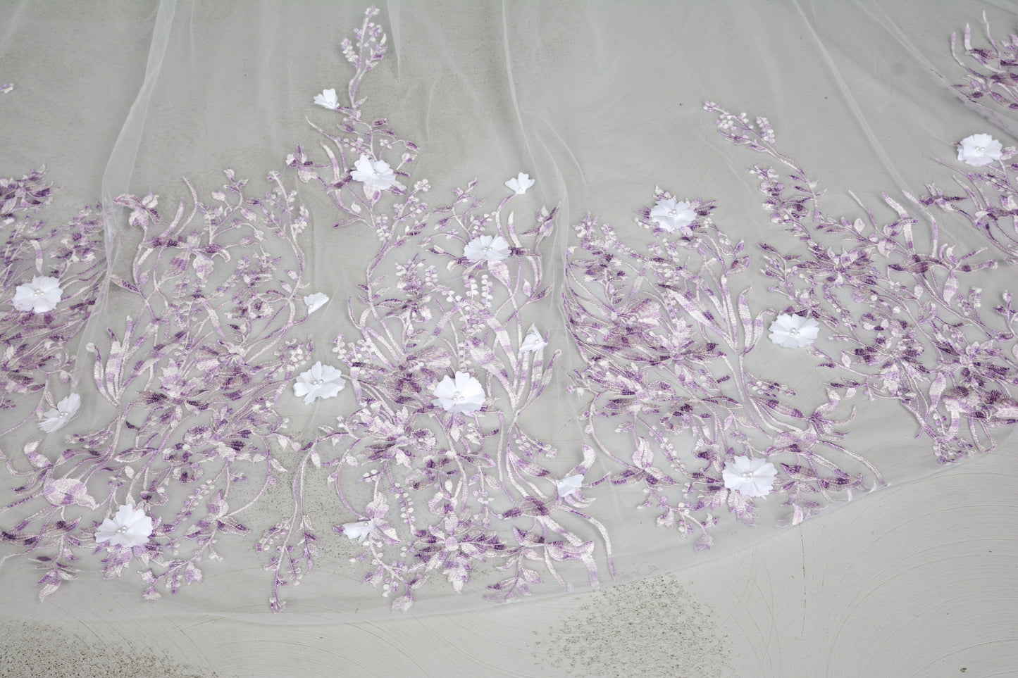 PURPLE FLORAL VEIL