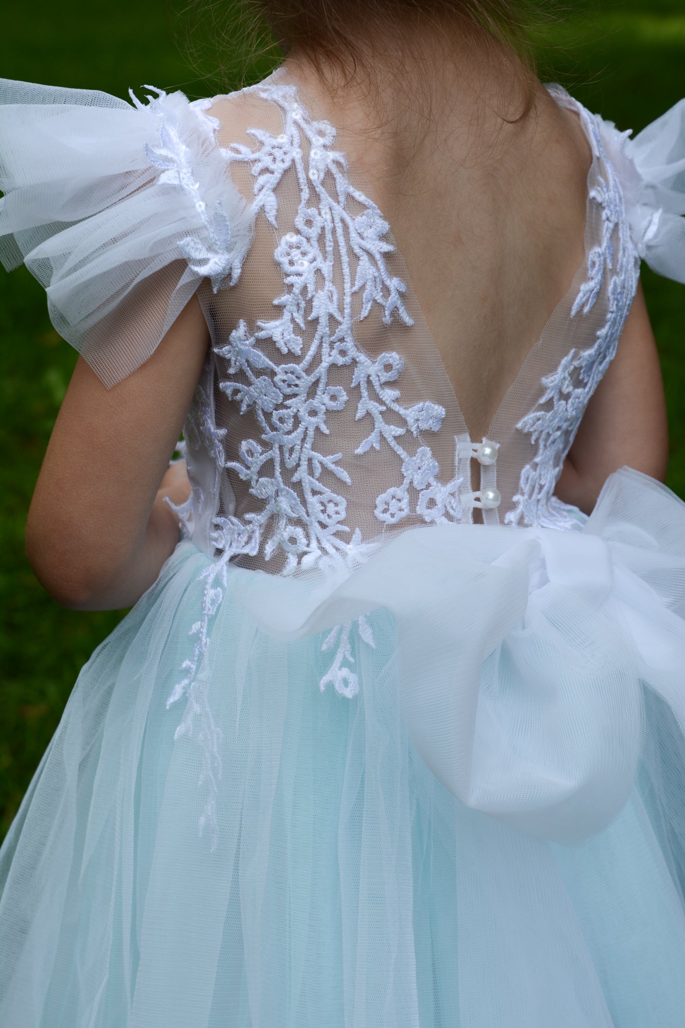 Mint Floral dedign Dress