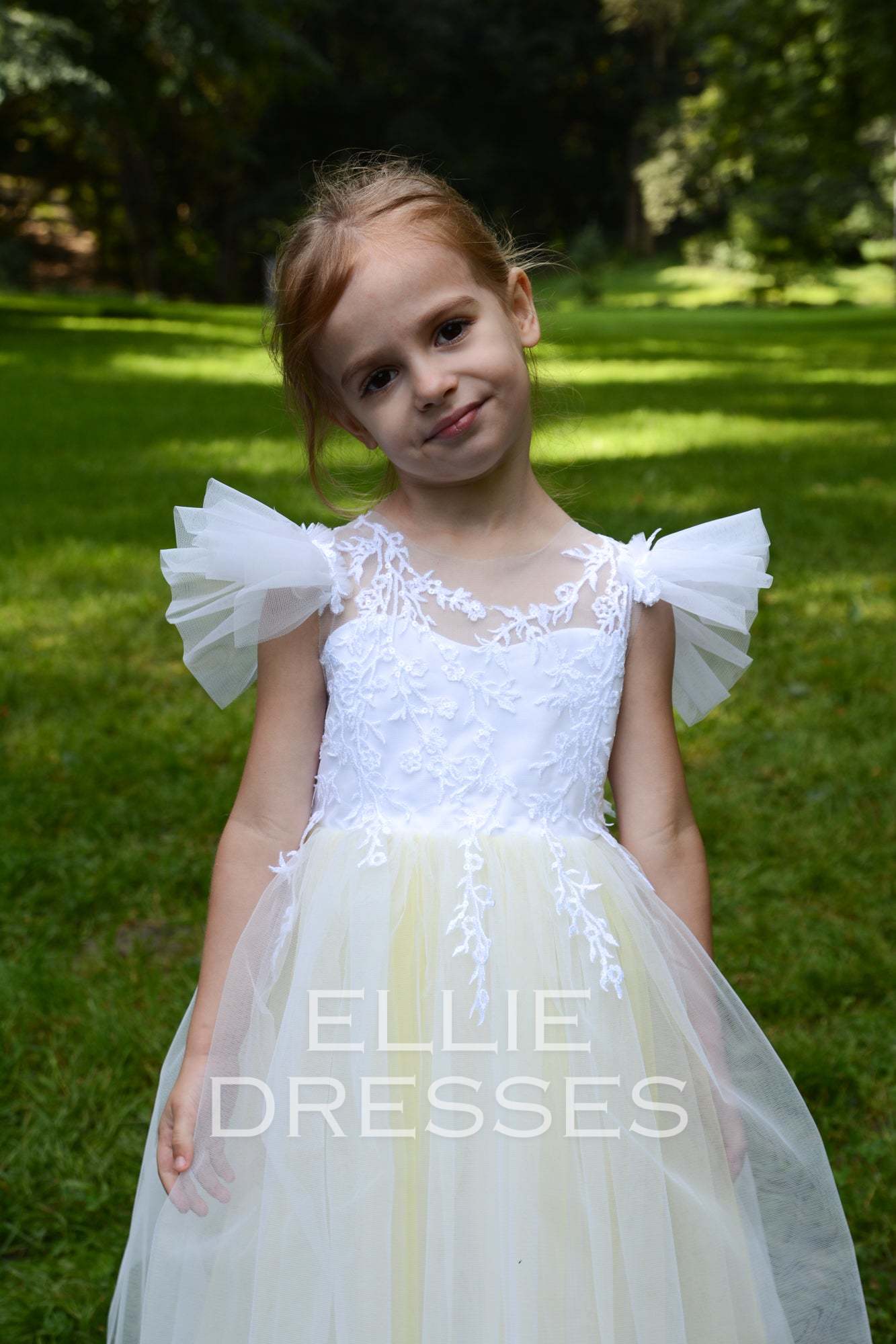 Yellow Puffy Girl Dress