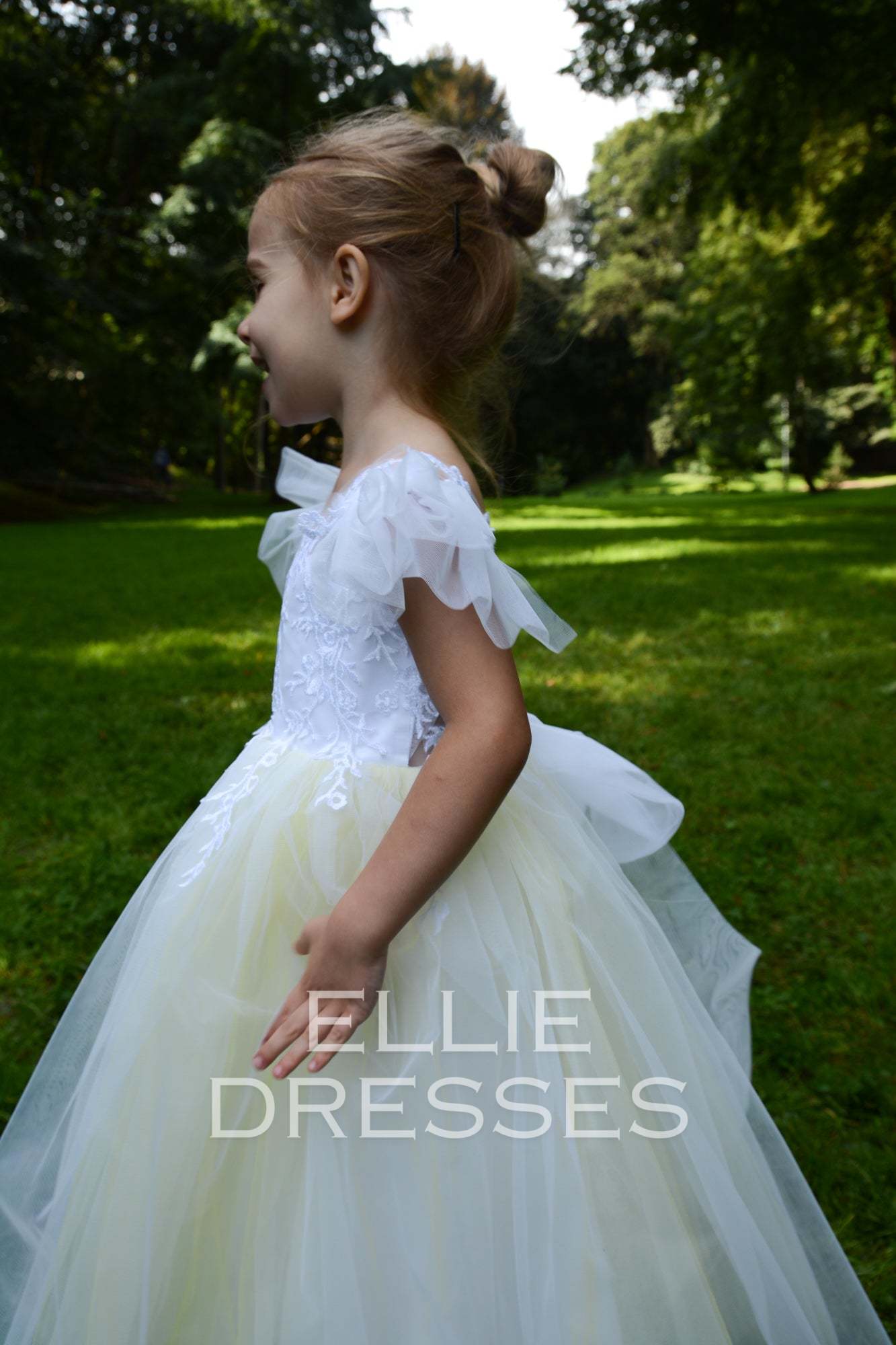 Yellow Puffy Girl Dress