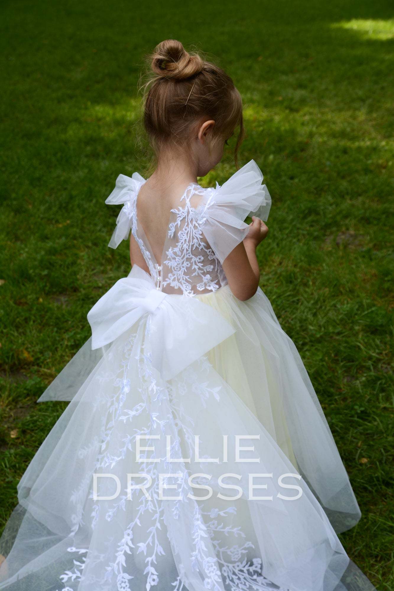 Yellow Puffy Girl Dress