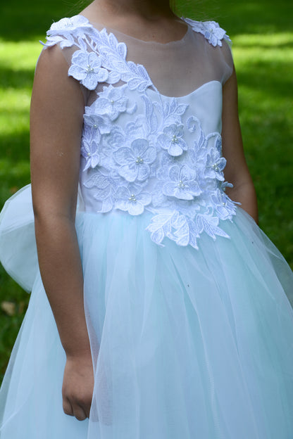 Mint Flower Girl Dress