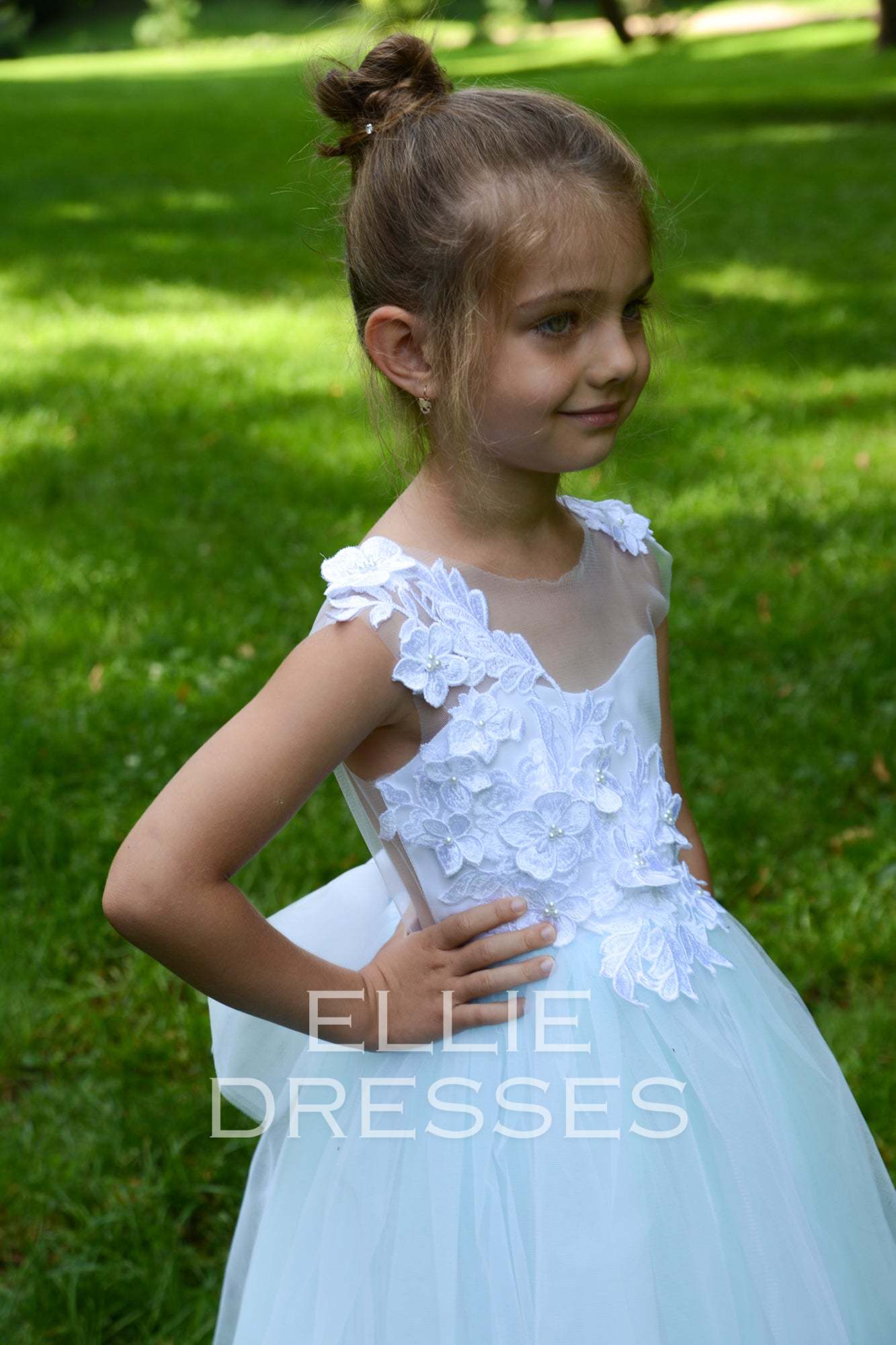 Mint Flower Girl Dress