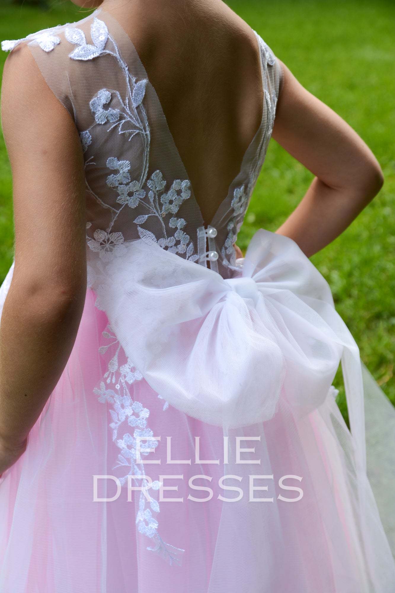 Pink Tulle Girl Gown