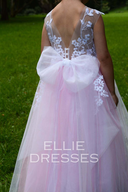 Pink Tulle Girl Gown