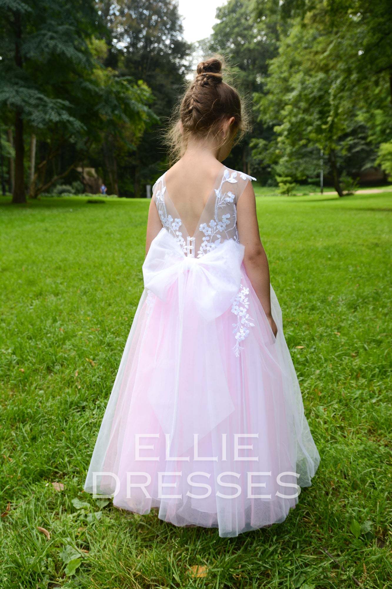 Pink Tulle Girl Gown