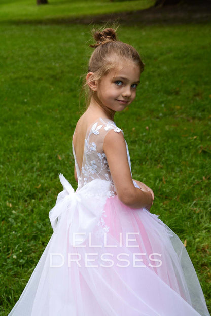 Pink Tulle Girl Gown