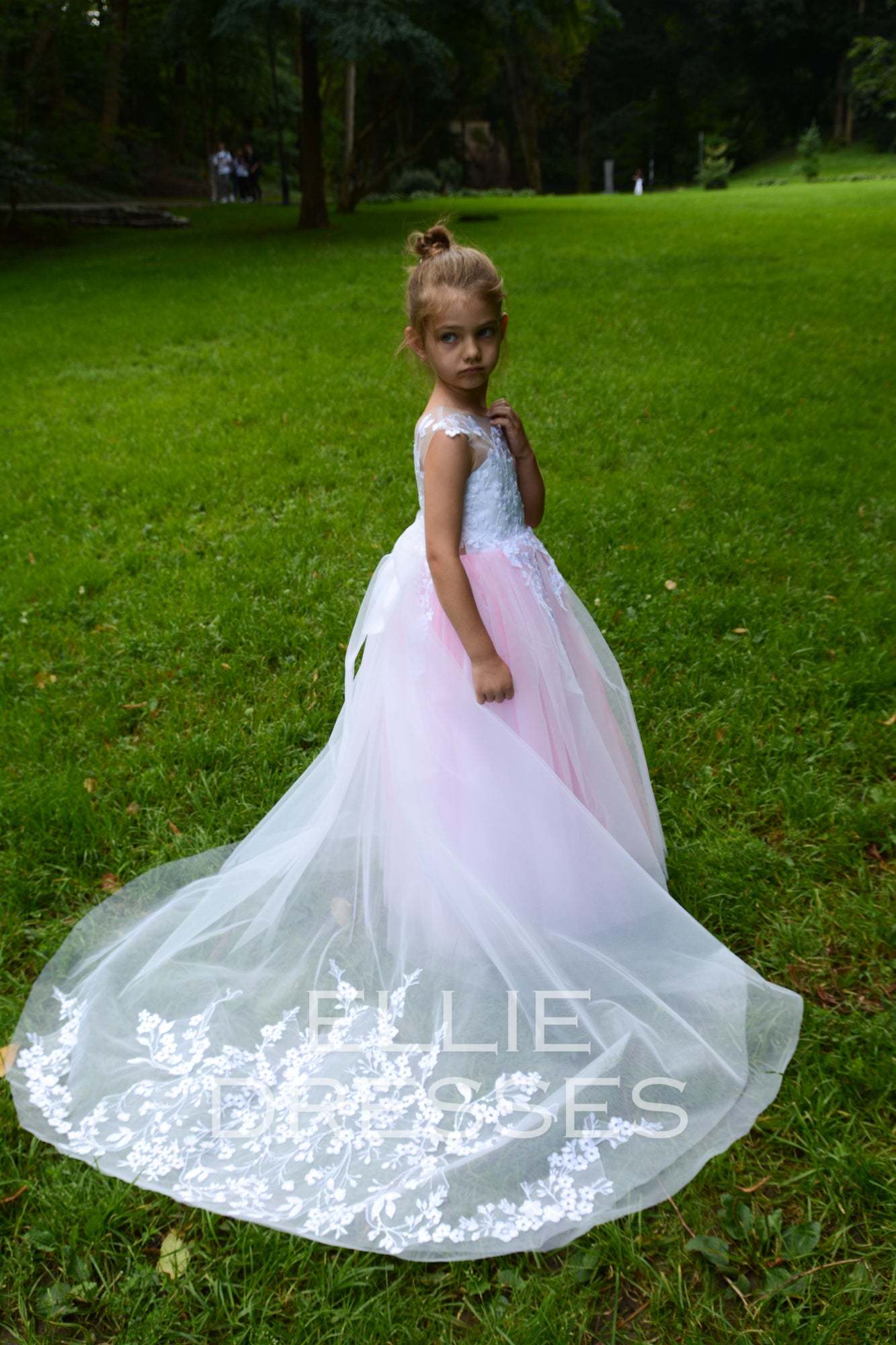 Pink Tulle Girl Gown