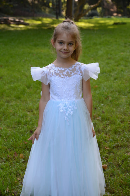 Light Blue Flower Girl Dress