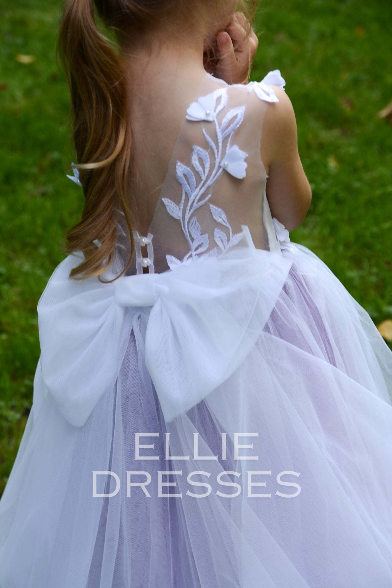 Purple Flower Girl Dress