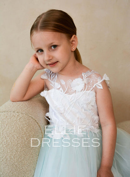 Mint Flower Girl Dress