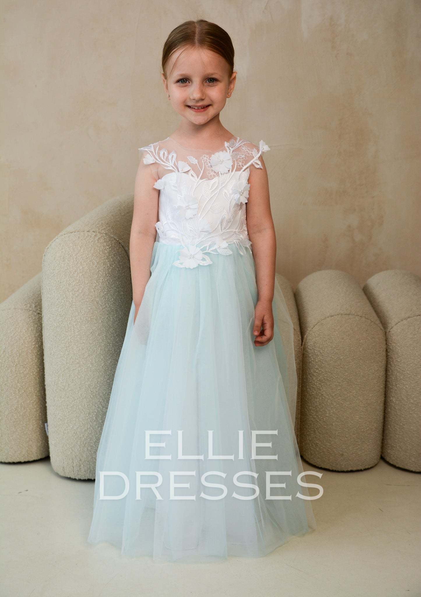 Mint Flower Girl Dress