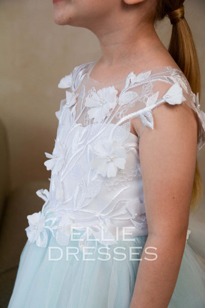 Mint Flower Girl Dress