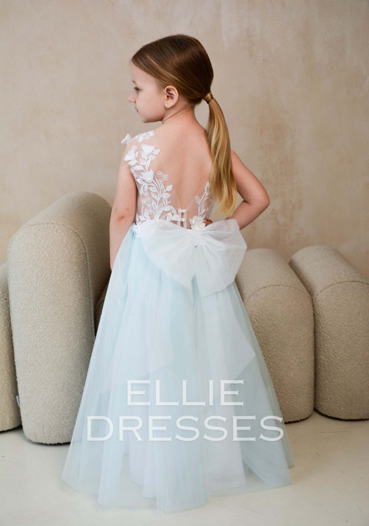 Mint Flower Girl Dress