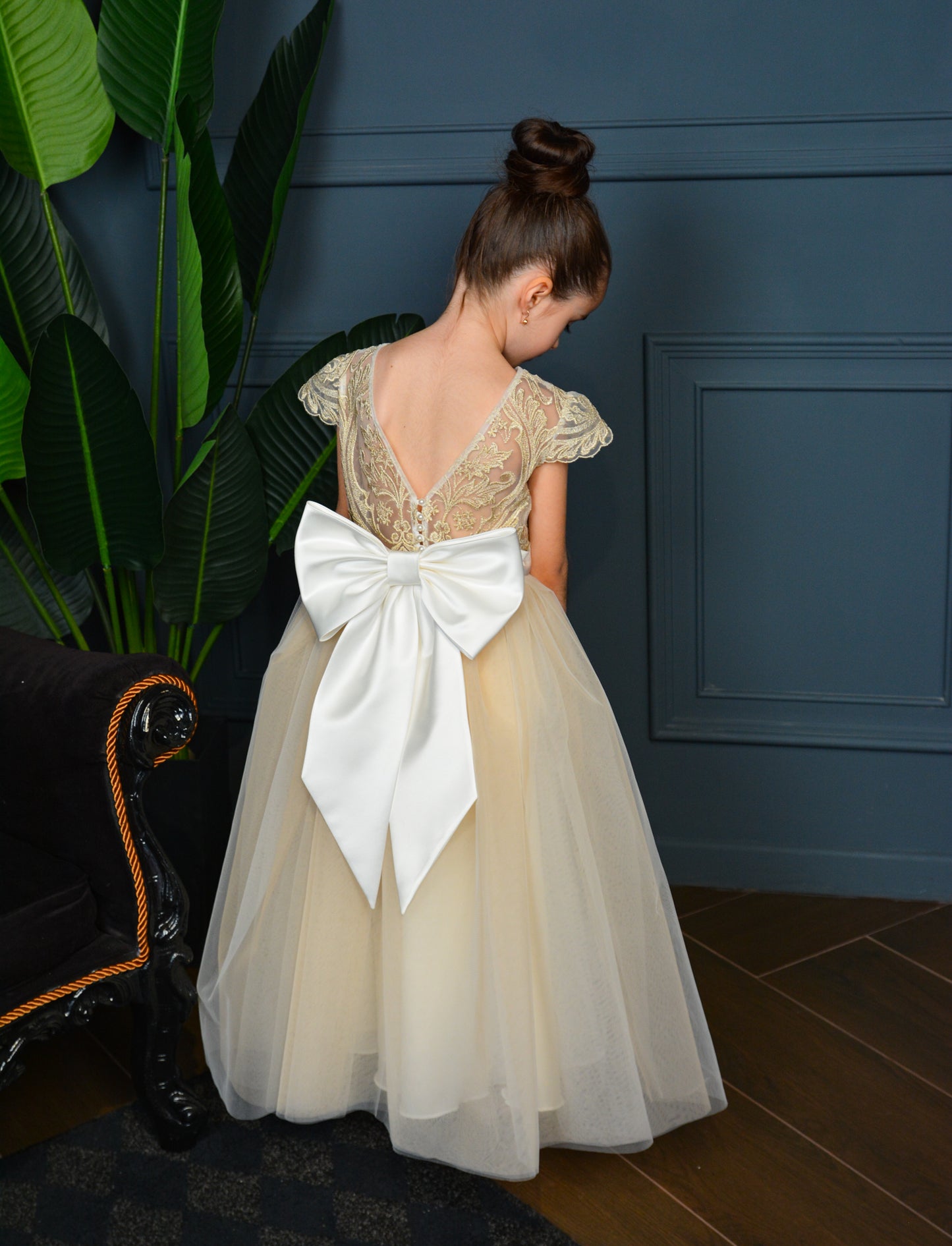 Dress with Satin Bow