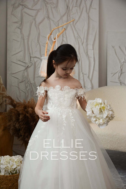 Puffy Flower Girl Dress