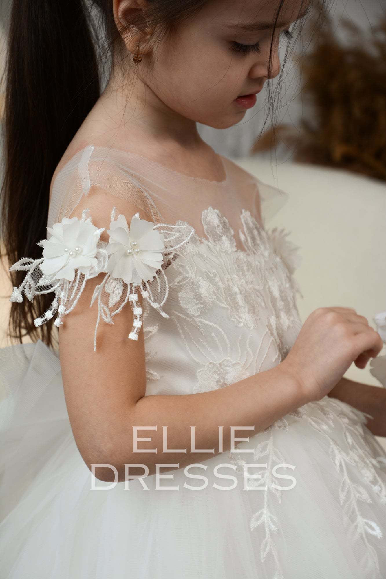 Puffy Flower Girl Dress