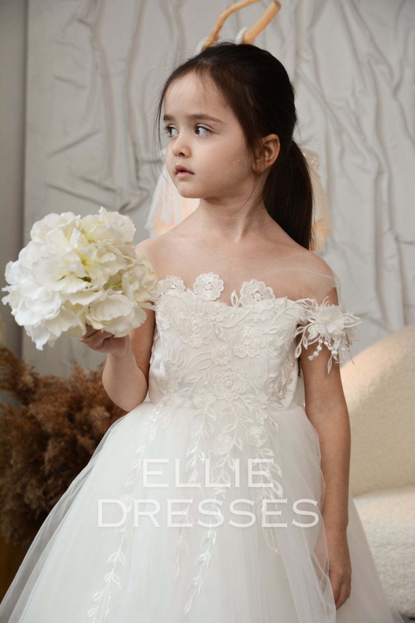 Puffy Flower Girl Dress