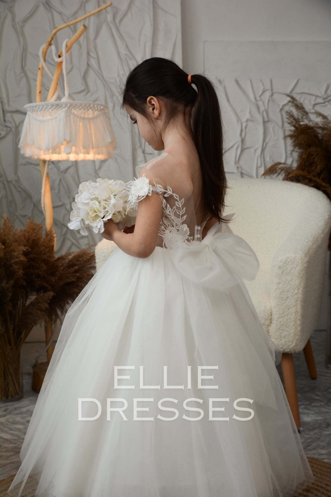 Puffy Flower Girl Dress